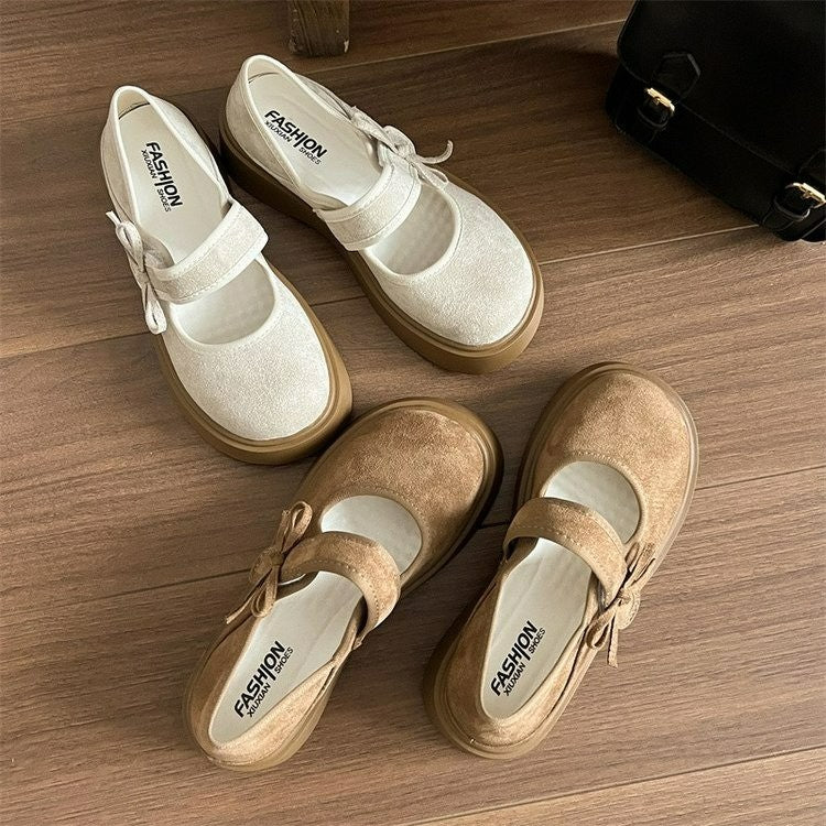 Retro French Thick Bottom Mary Jane Shoes for Women's Summer