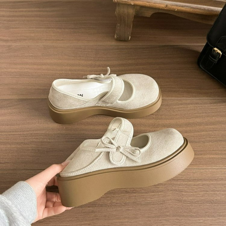 Retro French Thick Bottom Mary Jane Shoes for Women's Summer