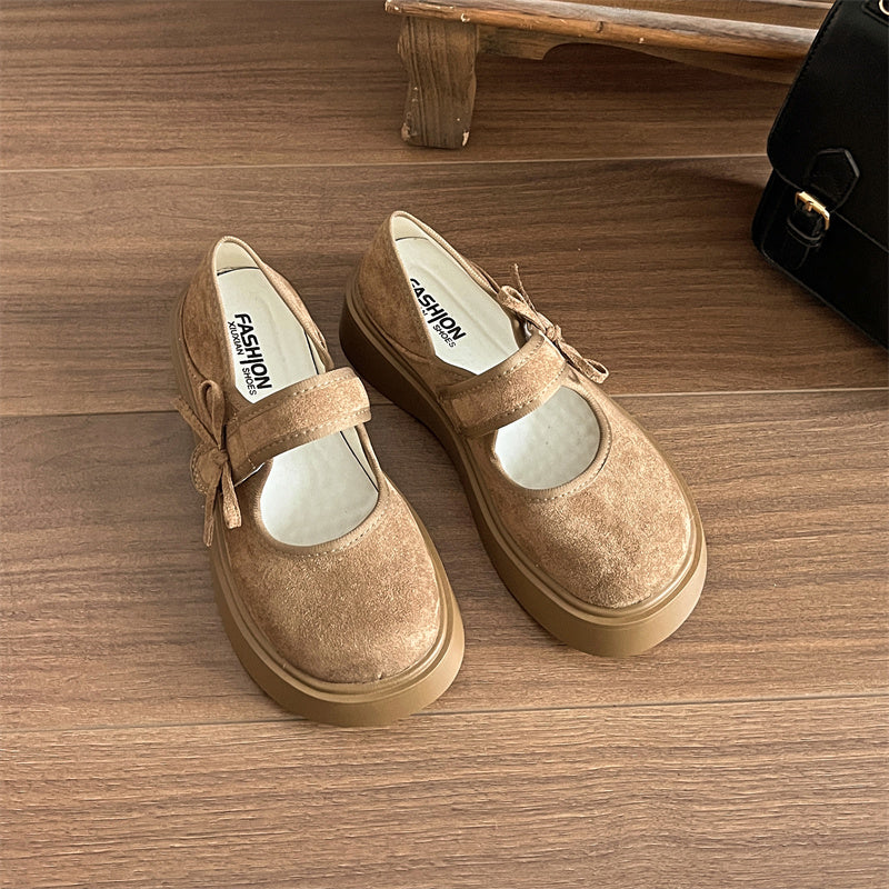 Retro French Thick Bottom Mary Jane Shoes for Women's Summer