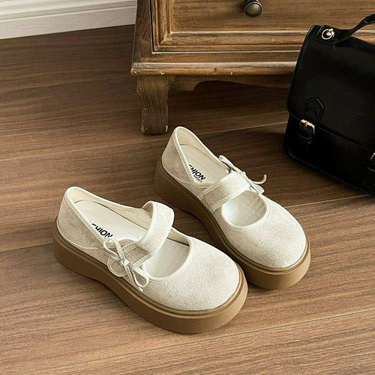 Retro French Thick Bottom Mary Jane Shoes for Women's Summer