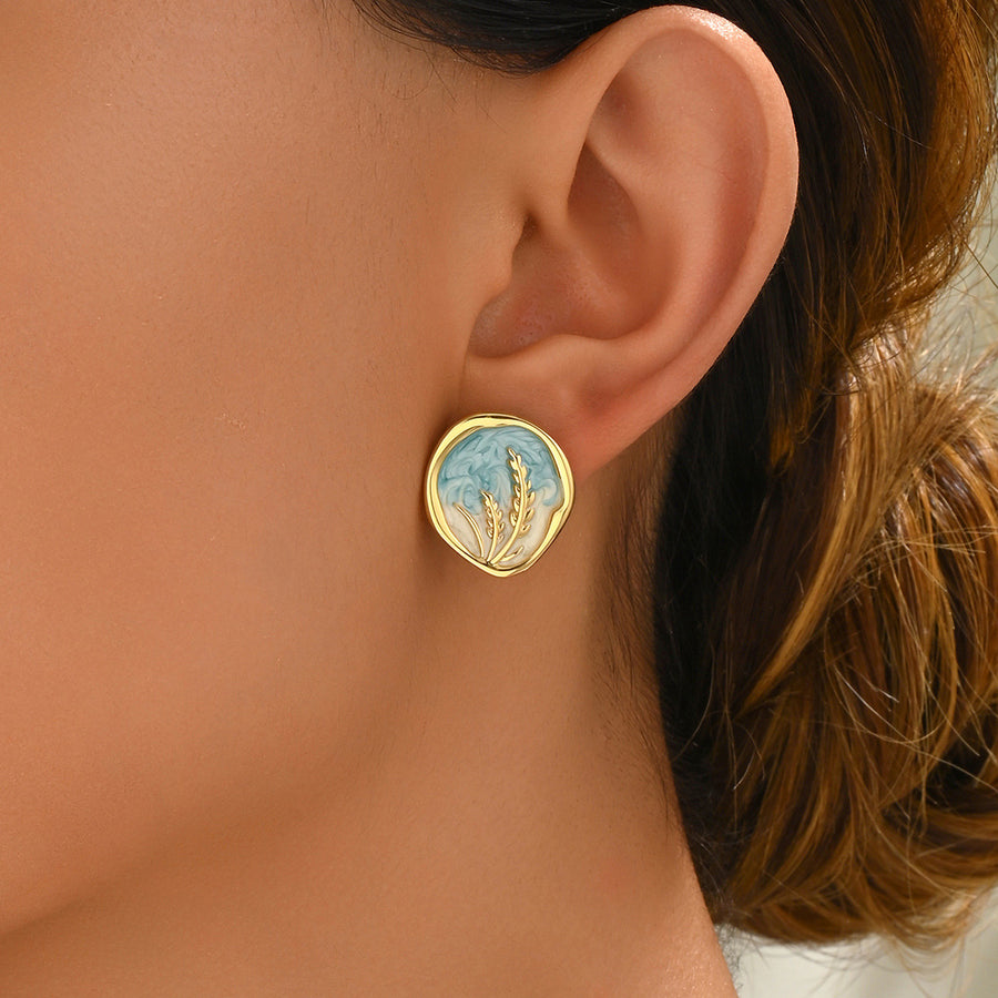 Ins Soft Sweet Women Earrings - Lavender Plant Ear Cuff Design