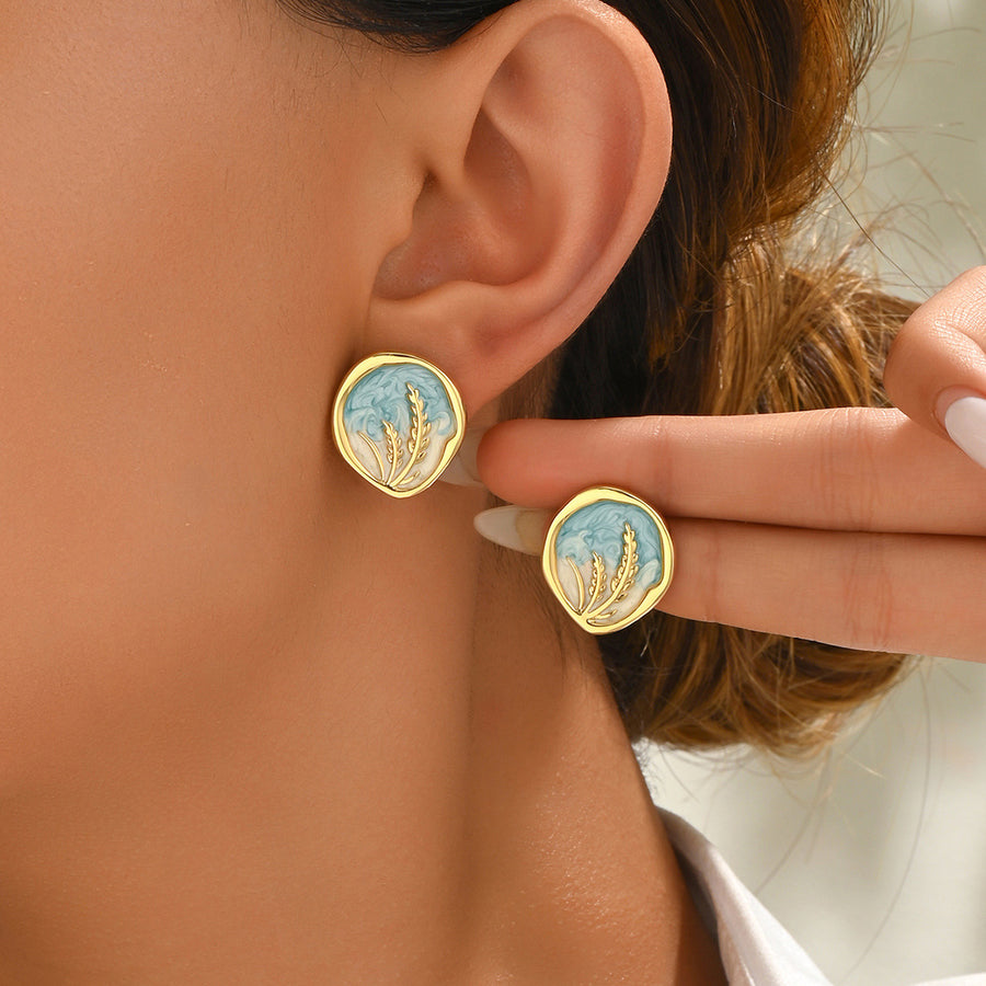 Ins Soft Sweet Women Earrings - Lavender Plant Ear Cuff Design