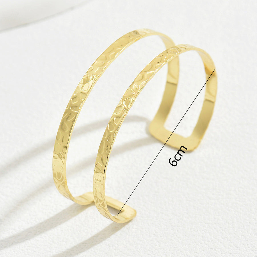 Classic Style Sweet Women Bangle - Geometric Double Layer Design