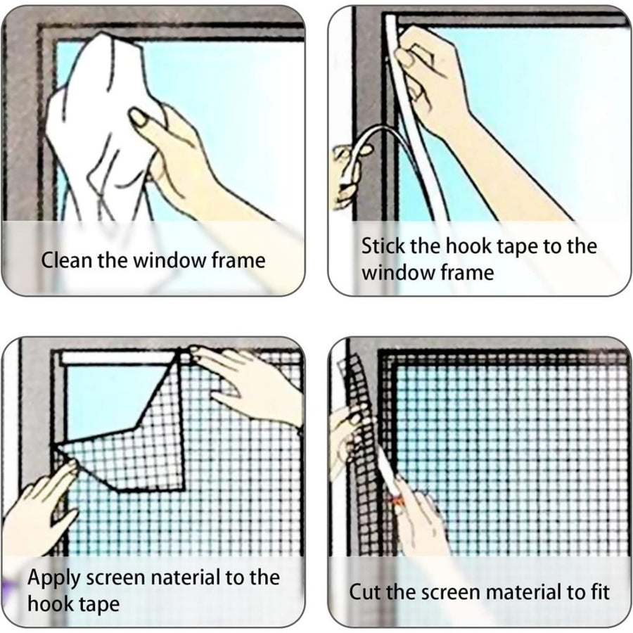 Black Mosquito Net Repair Patches - Versatile Travel Organizer