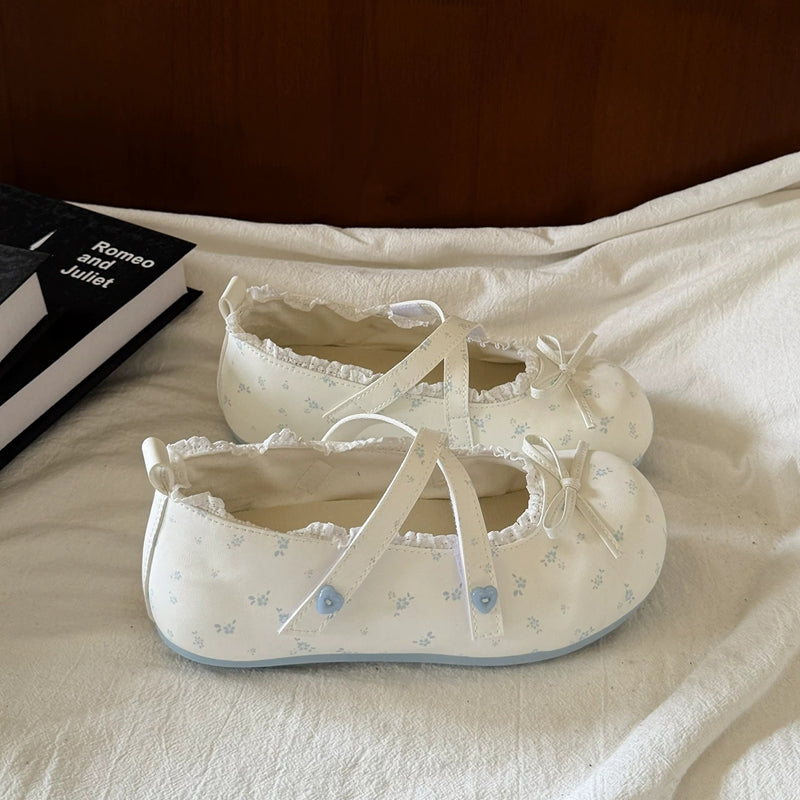 Flat Bottomed Shallow Mouth Single Shoe for Women - Ballet Style