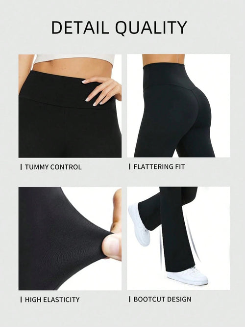 High Waisted Flare Leggings for Women - Stylish Yoga Pants