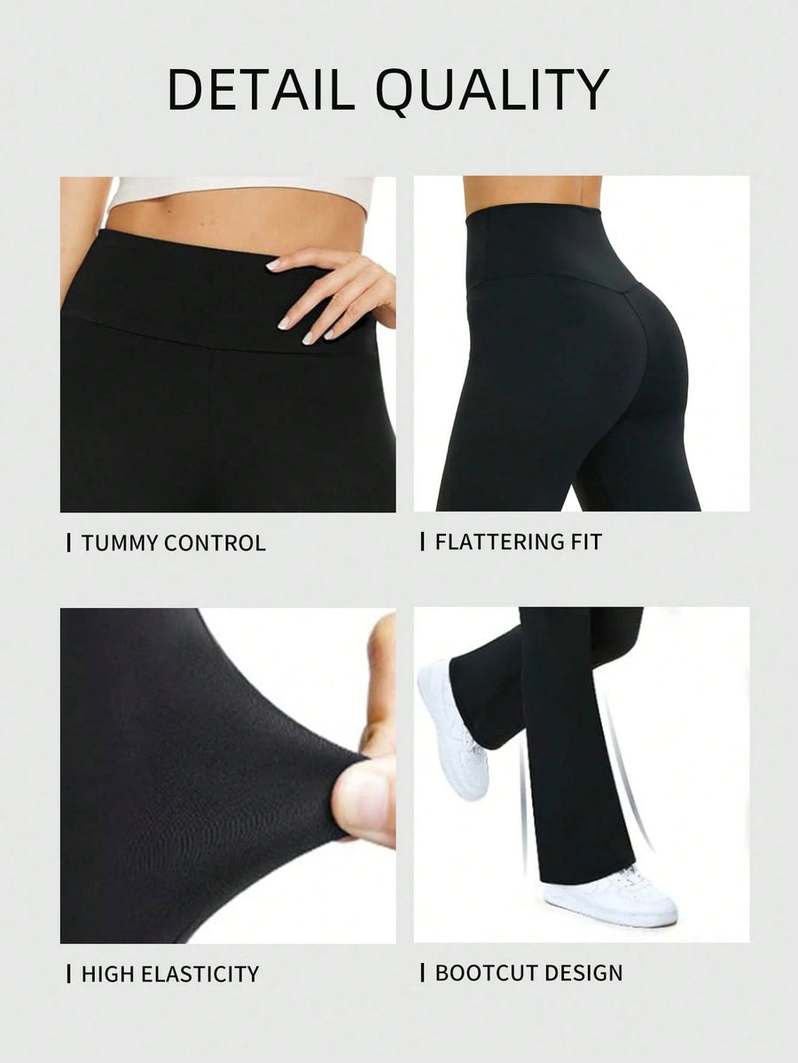 High Waisted Flare Leggings for Women - Stylish Yoga Pants