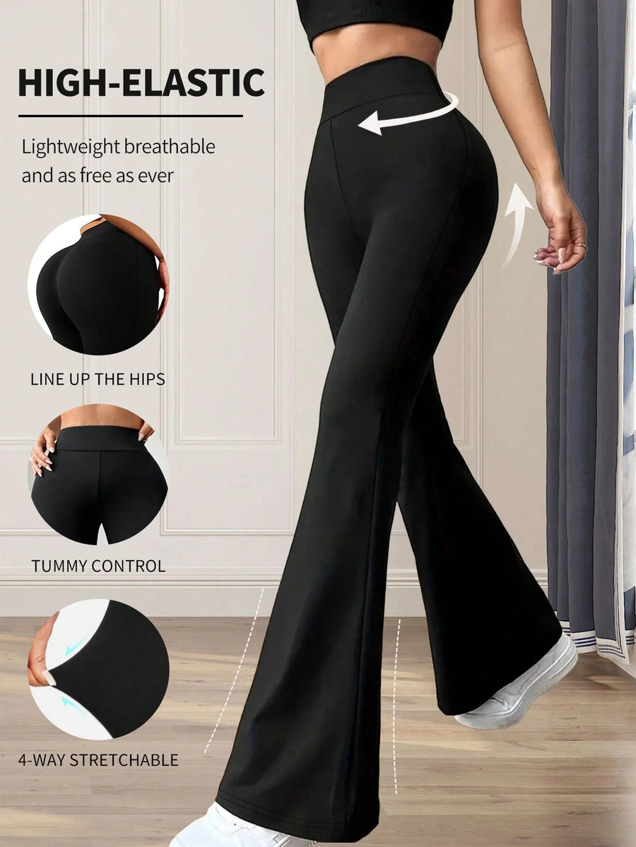 High Waisted Flare Leggings for Women - Stylish Yoga Pants