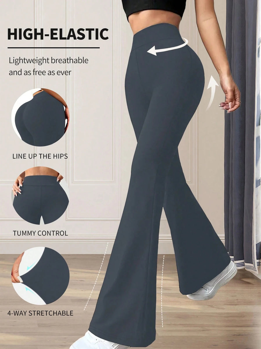 High Waisted Flare Leggings for Women - Stylish Yoga Pants