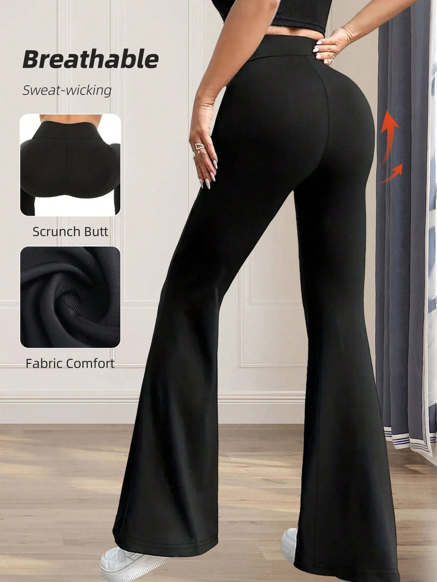 High Waisted Flare Leggings for Women - Stylish Yoga Pants