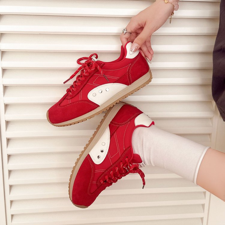 New Summer Women's German Trainer Sneakers - Lace-Up Platform