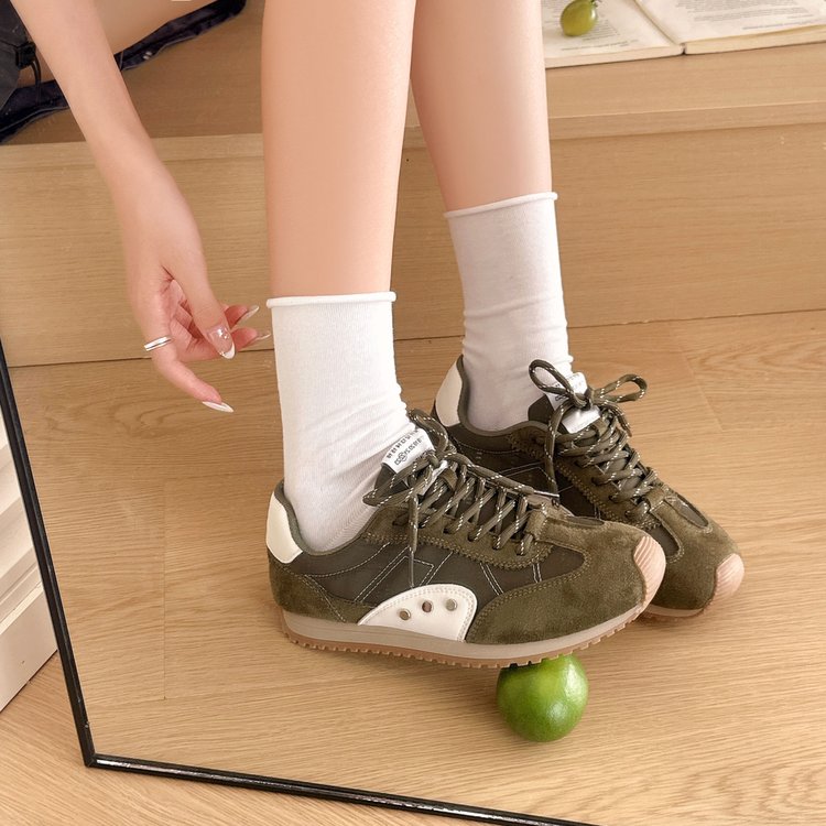 New Summer Women's German Trainer Sneakers - Lace-Up Platform