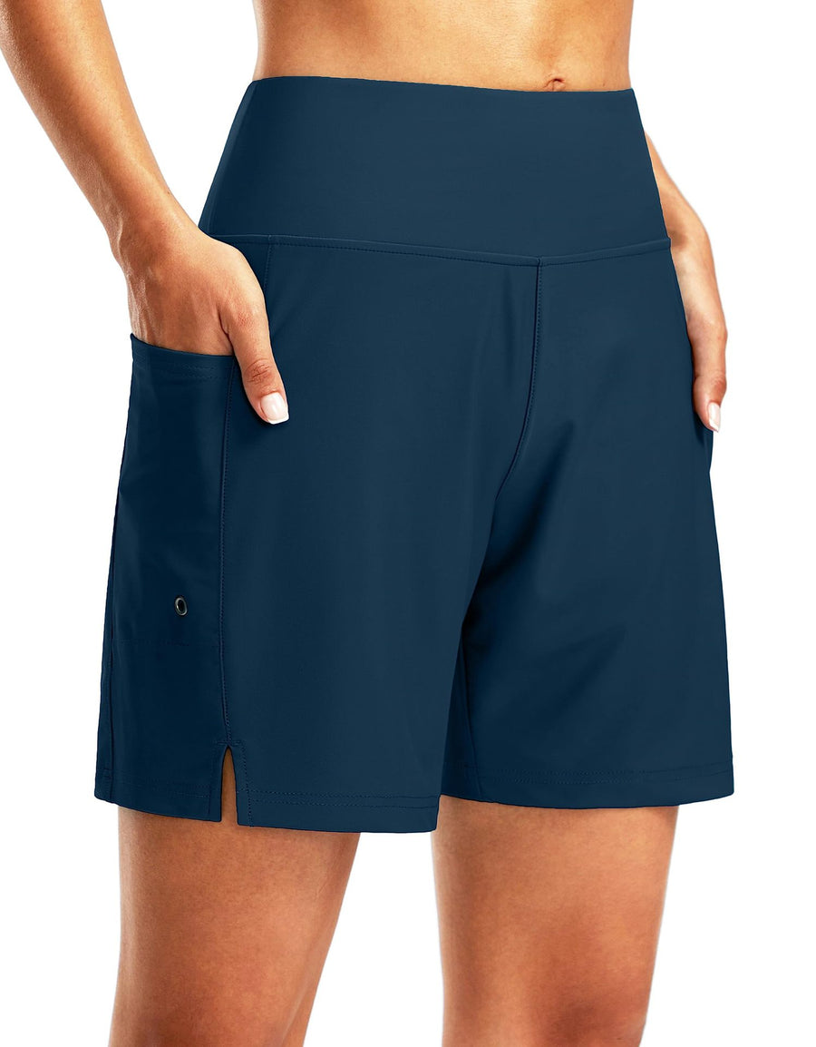 Women Loose Elastic Quick Dry Beach Running Casual Shorts