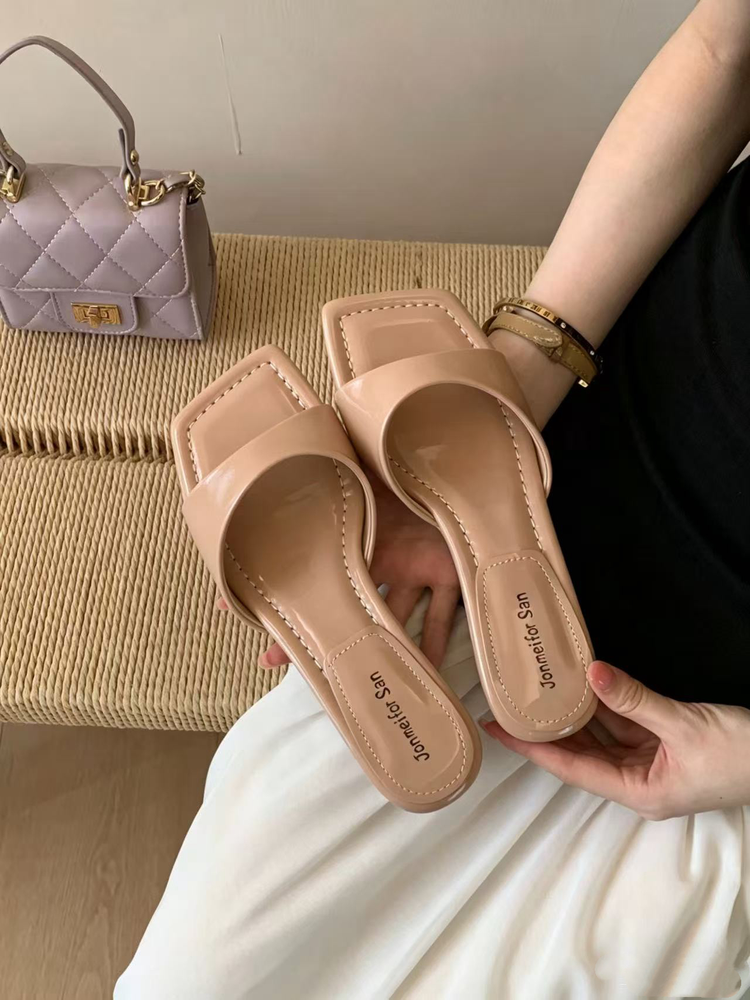 French Style One-Strap Open Toe Sandals for Women