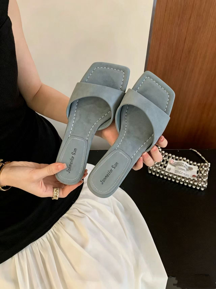 French Style One-Strap Open Toe Sandals for Women