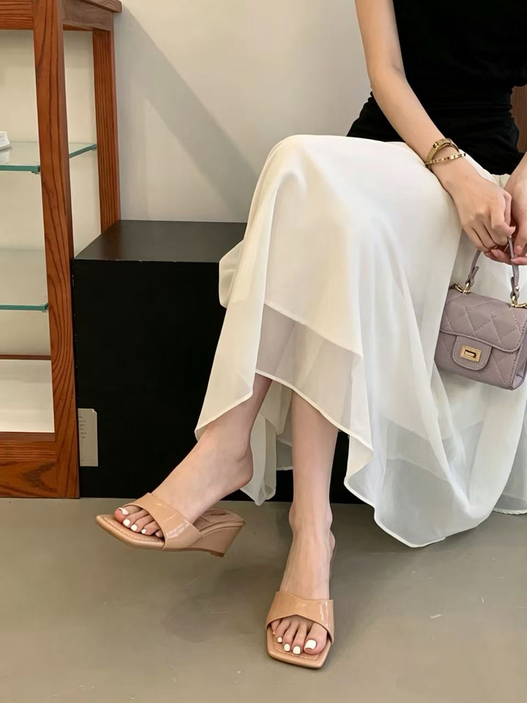 French Style One-Strap Open Toe Sandals for Women