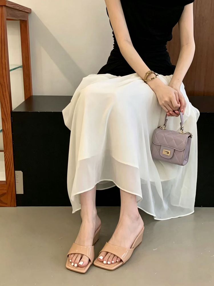 French Style One-Strap Open Toe Sandals for Women