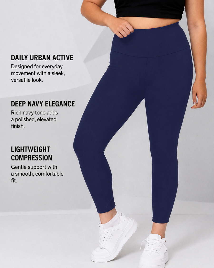 Plus Size Leggings for Women - High Waisted Tummy Control