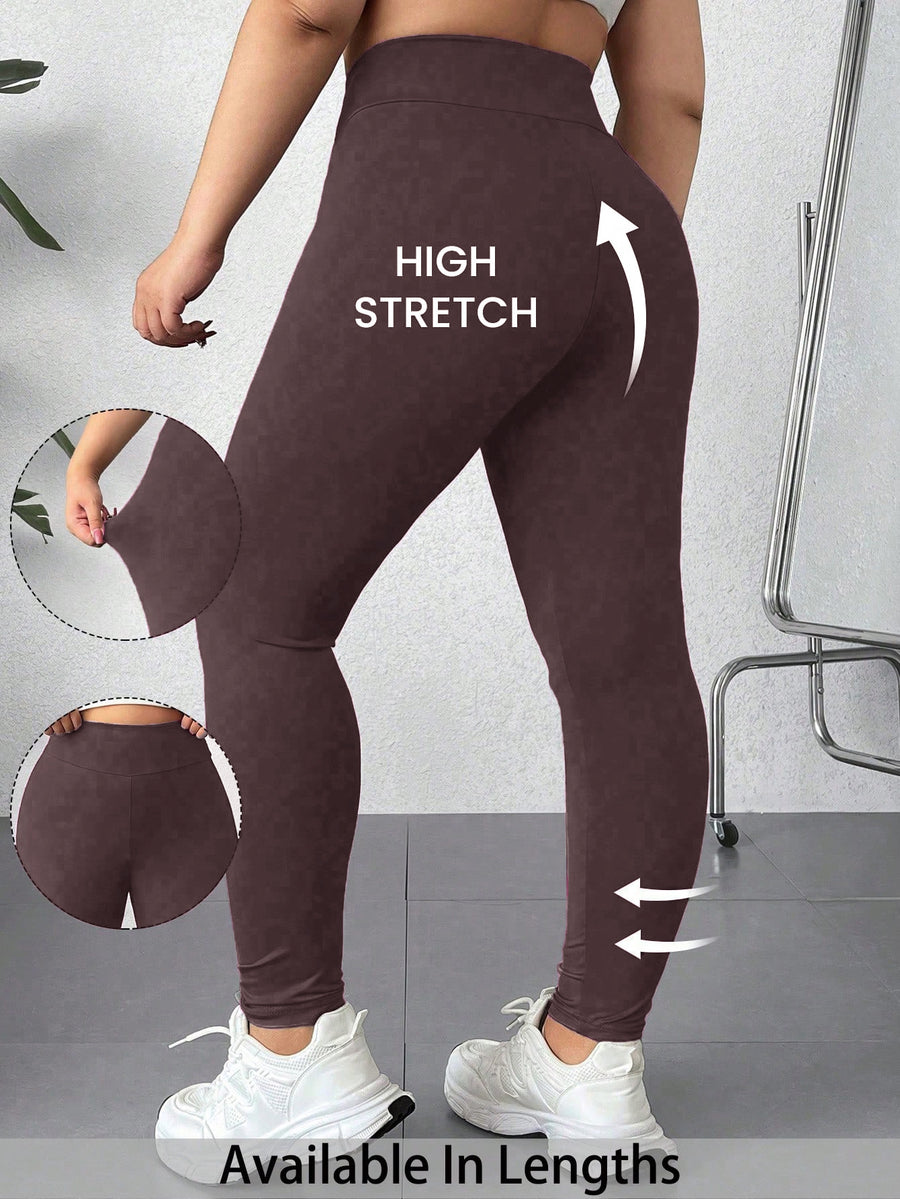 Plus Size Leggings for Women - High Waisted Tummy Control