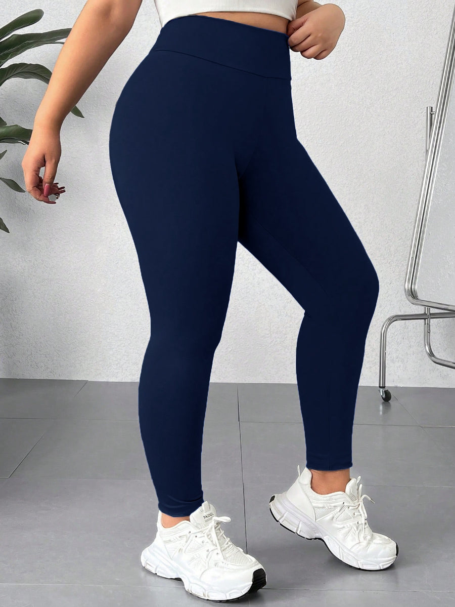 Plus Size Leggings for Women - High Waisted Tummy Control