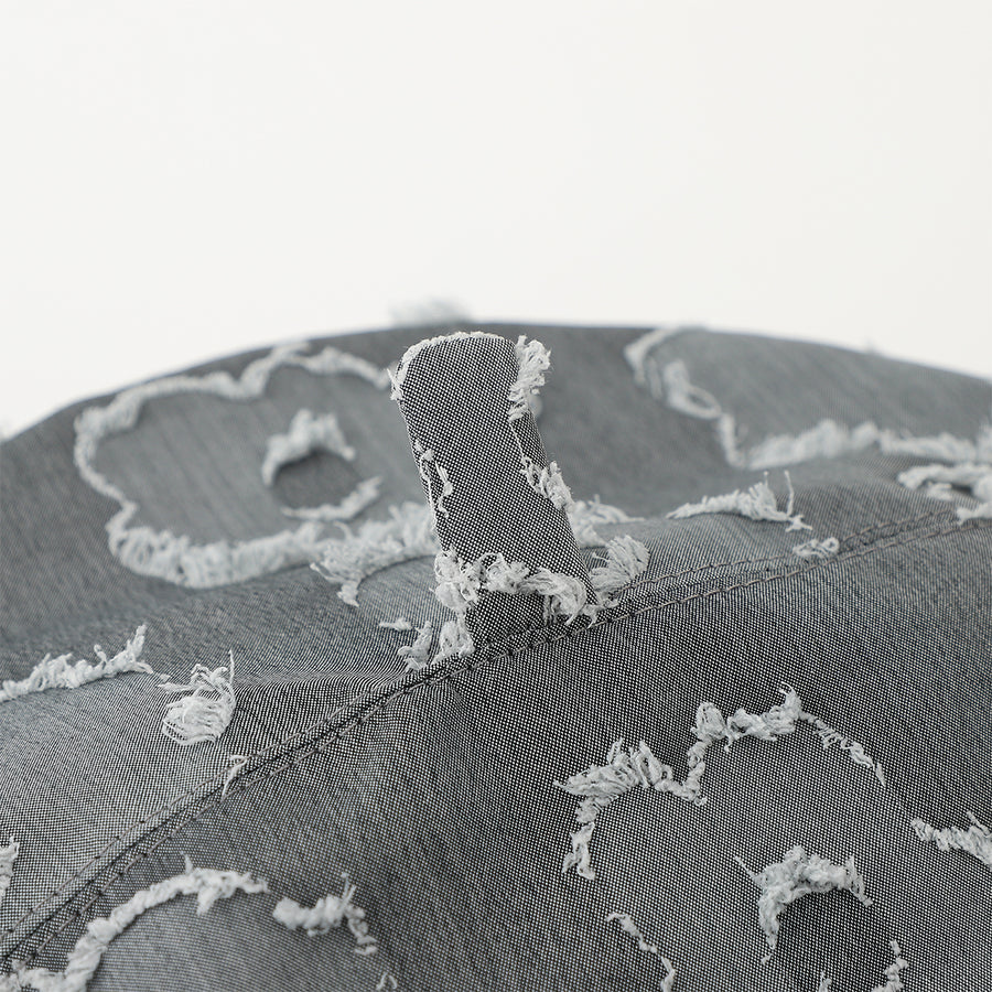 Vintage Frayed-edge Floral Jacquard Fedora Cap - Stylish & Versatile