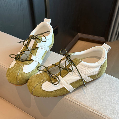 Women Y2K Retro Color Block Sneakers - Casual Sport Trainers