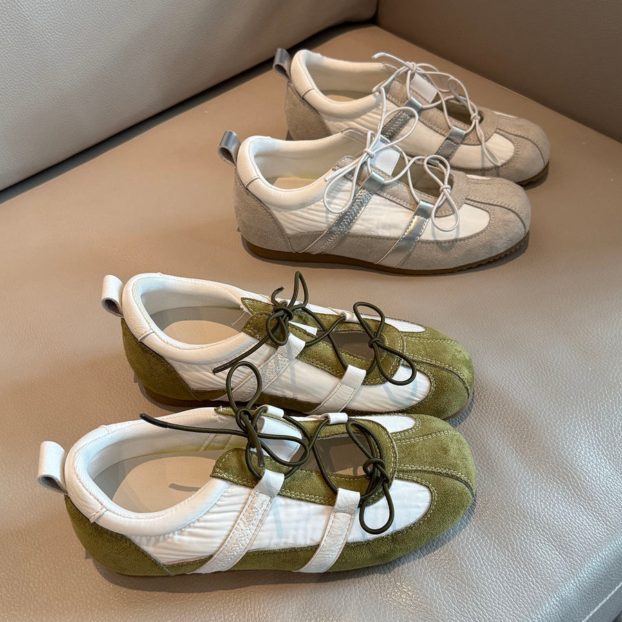 Women Y2K Retro Color Block Sneakers - Casual Sport Trainers