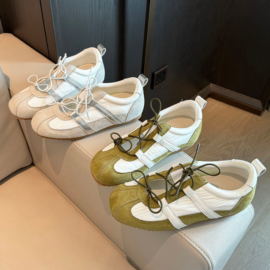 Women Y2K Retro Color Block Sneakers - Casual Sport Trainers