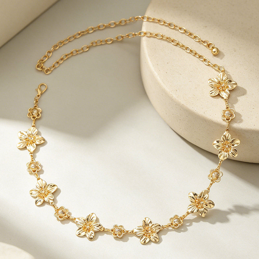 Light Luxury Floral Body Chain - Travel Jewelry Case Essential