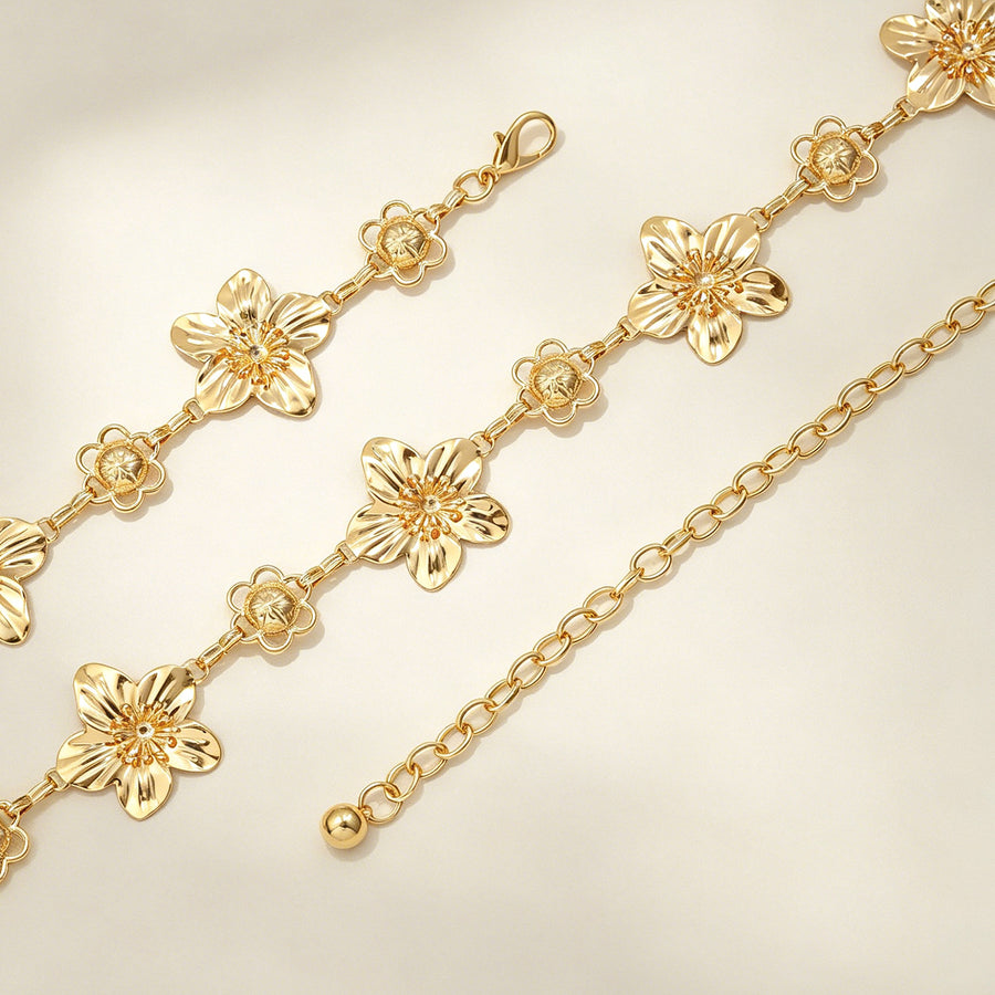 Light Luxury Floral Body Chain - Travel Jewelry Case Essential