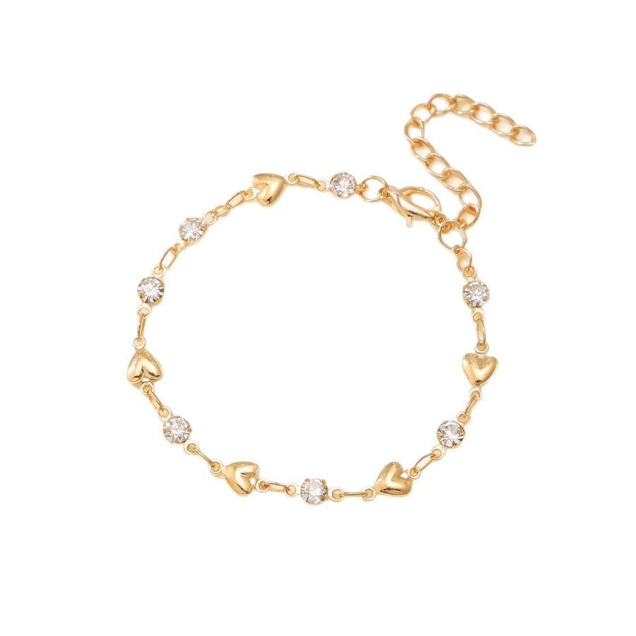 Sweet Cool Heart Cubic Zirconia Tennis Bracelet for Women