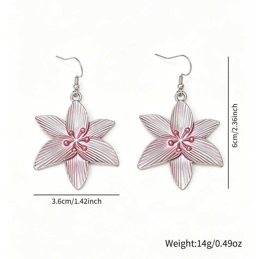 Vintage Floral Tassel Earrings for Women - Travel Jewelry Case