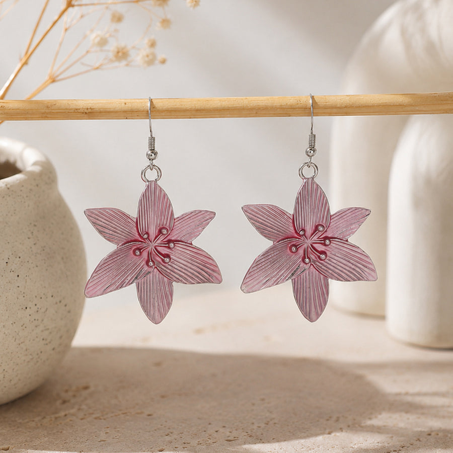 Vintage Floral Tassel Earrings for Women - Travel Jewelry Case
