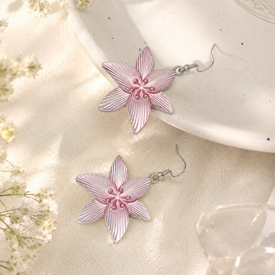 Vintage Floral Tassel Earrings for Women - Travel Jewelry Case
