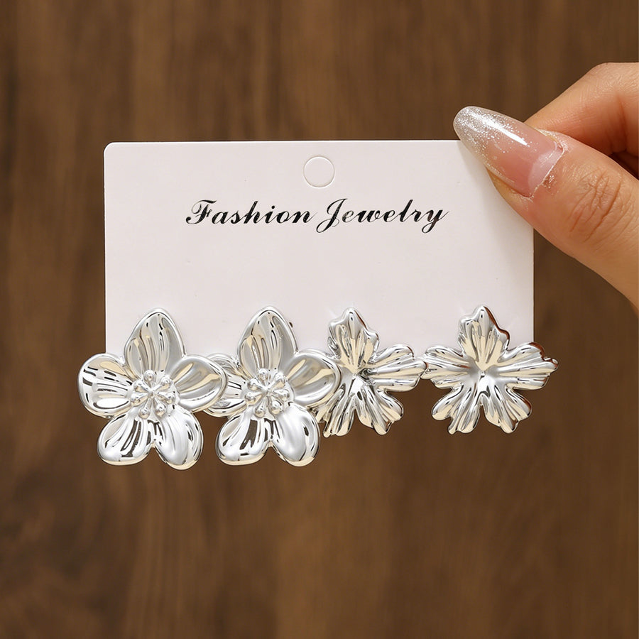 2026 Vintage Floral Gold Earrings for Women - Hoop Style