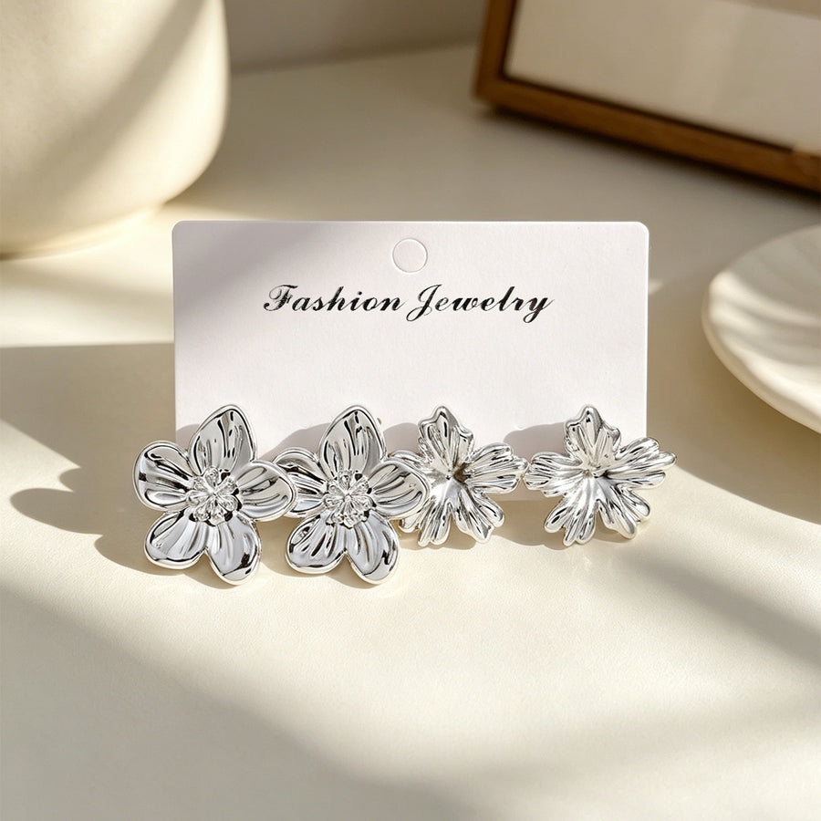 2026 Vintage Floral Gold Earrings for Women - Hoop Style