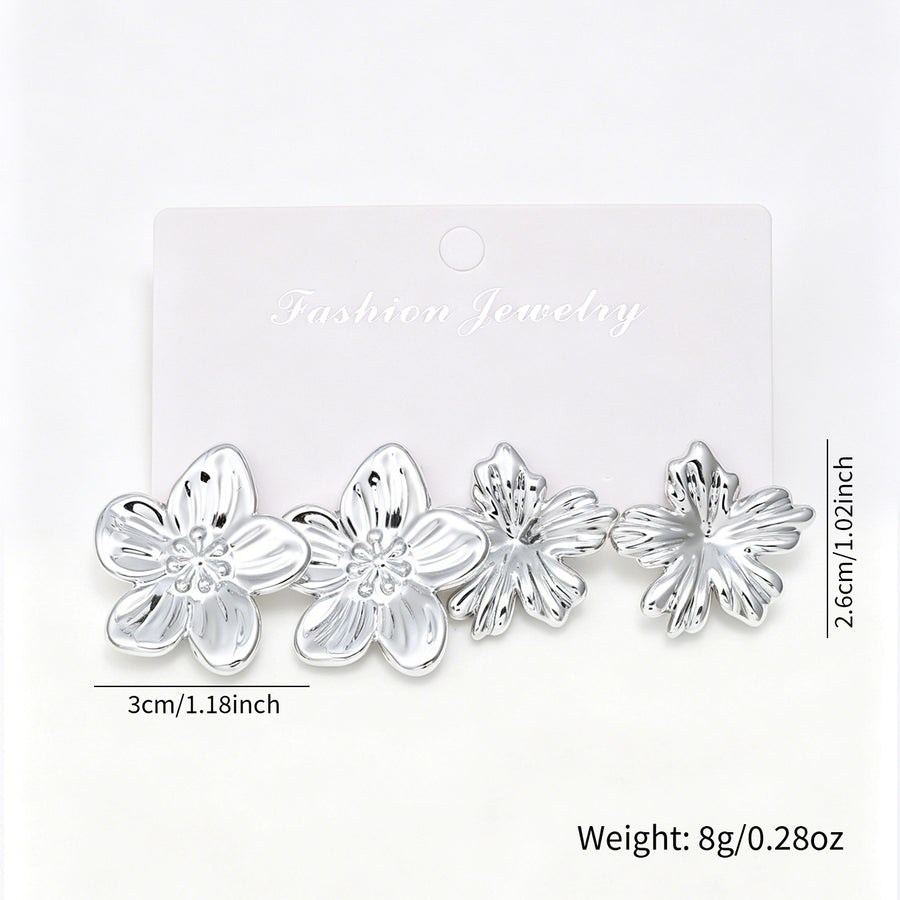 2026 Vintage Floral Gold Earrings for Women - Hoop Style