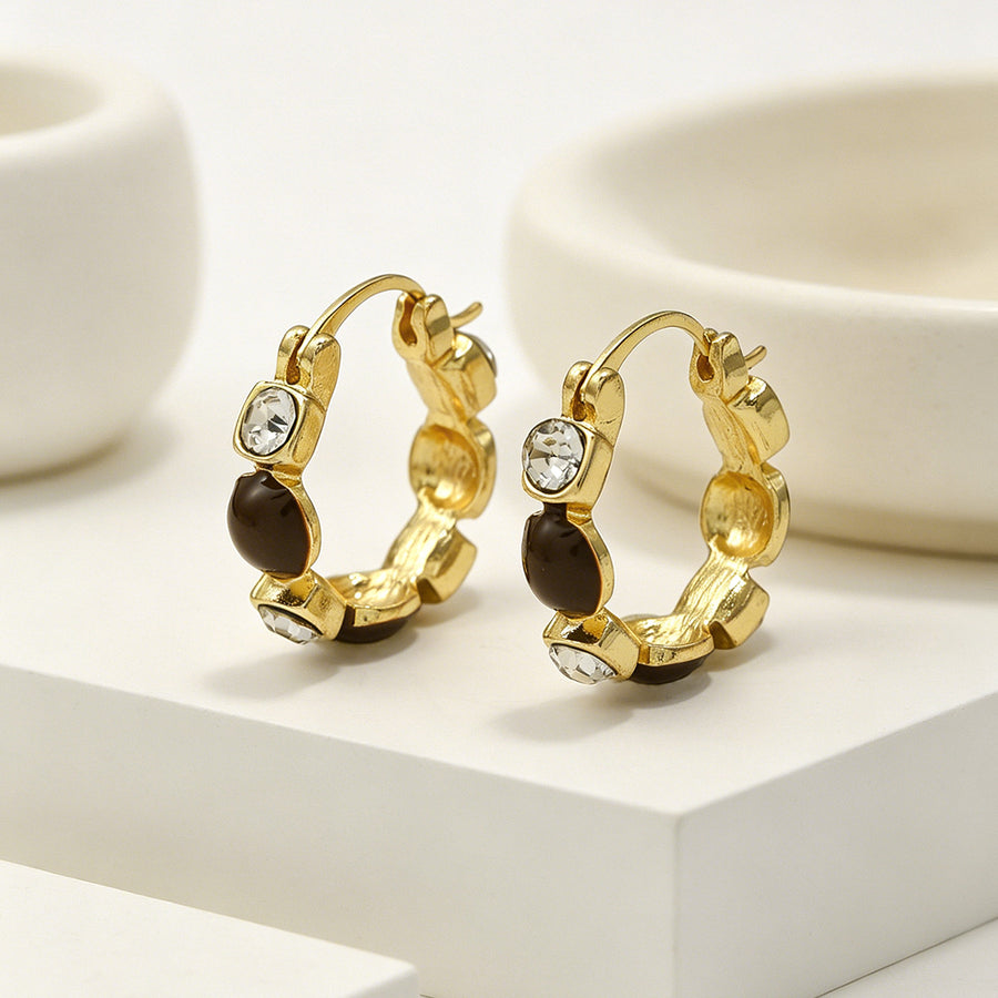 Unique Vintage Brown Hoop Earrings for Women - New Arrival