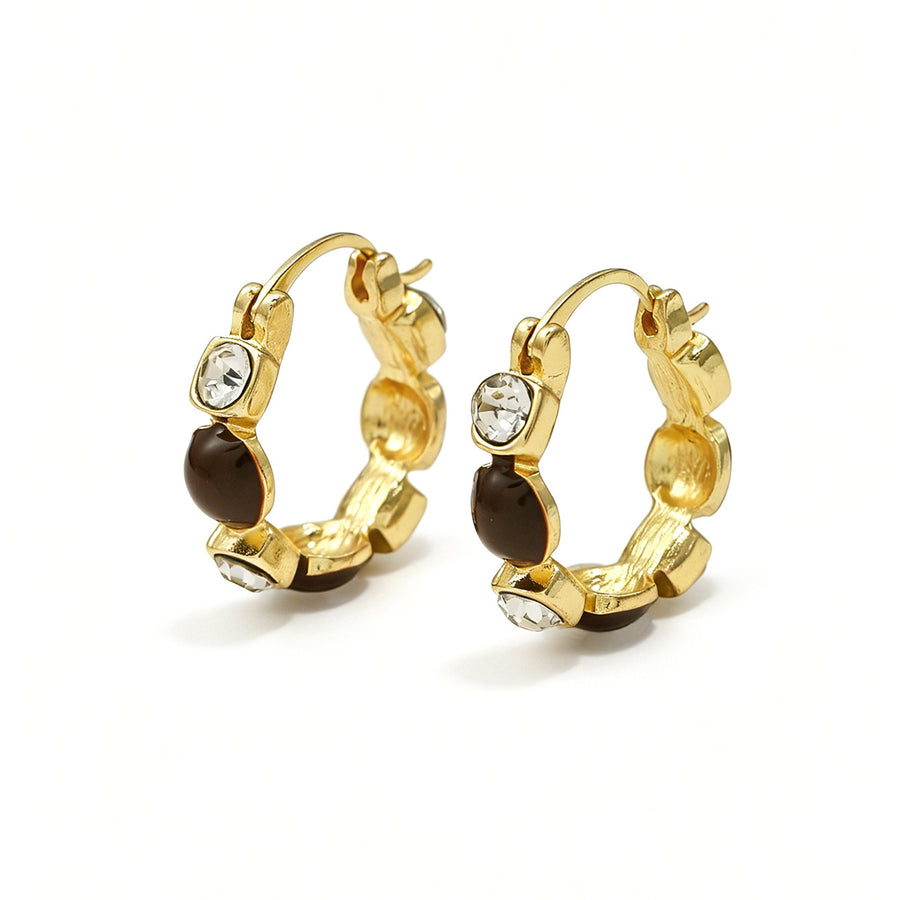 Unique Vintage Brown Hoop Earrings for Women - New Arrival