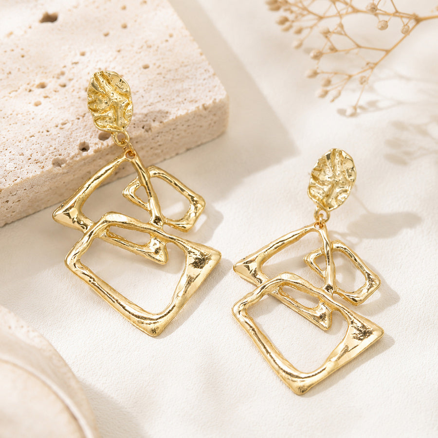Trendy Irregular Geometric Drop Earrings for Women