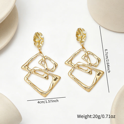 Trendy Irregular Geometric Drop Earrings for Women