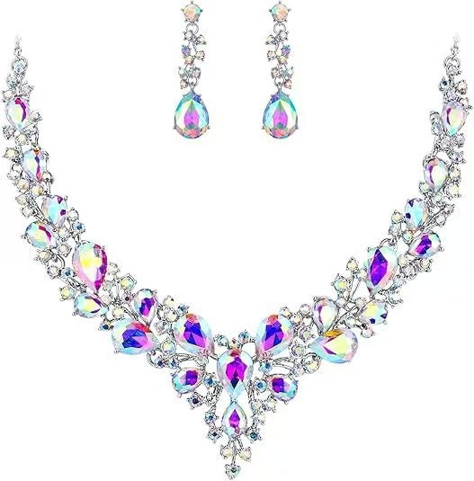 Elegant Alloy Water Drop Bridal Jewelry Set for Dresses