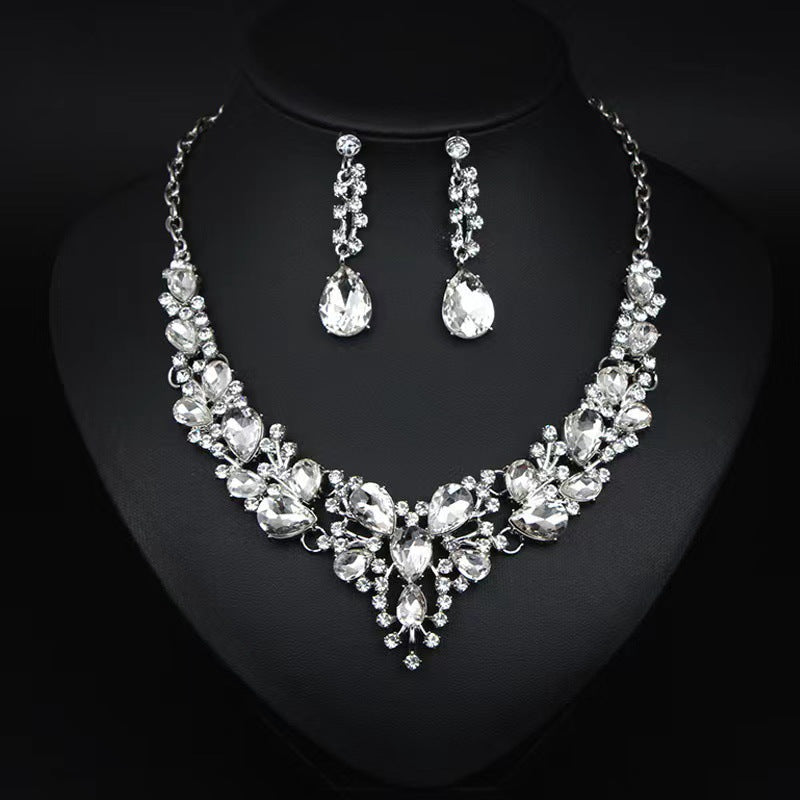 Elegant Alloy Water Drop Bridal Jewelry Set for Dresses