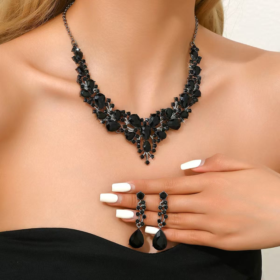 Elegant Alloy Water Drop Bridal Jewelry Set for Dresses