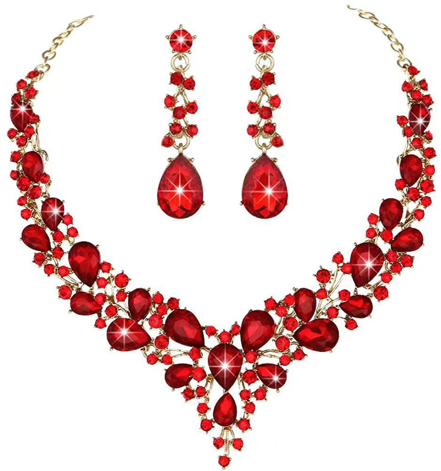 Elegant Alloy Water Drop Bridal Jewelry Set for Dresses