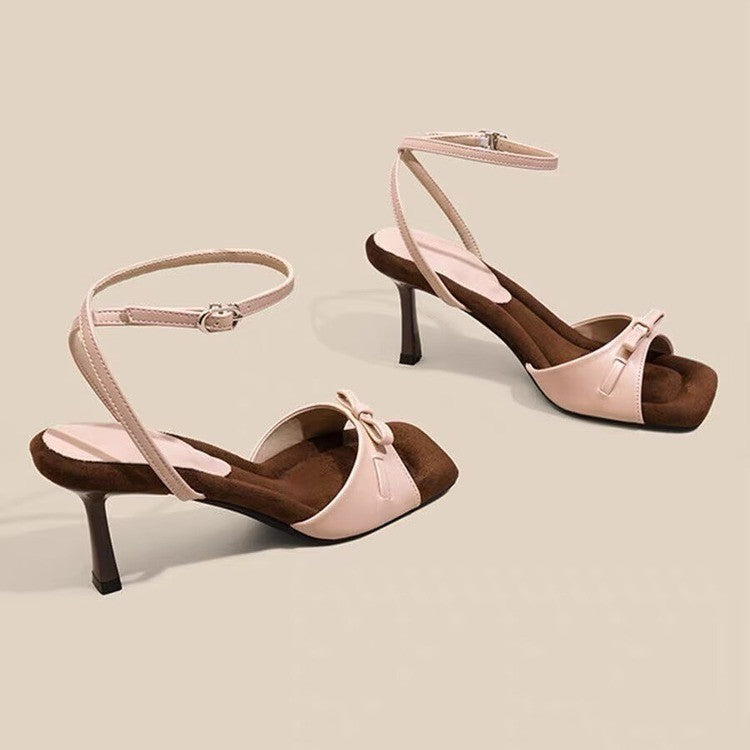 2026 New Women Bow One-Strap Wedge Heel Sandals