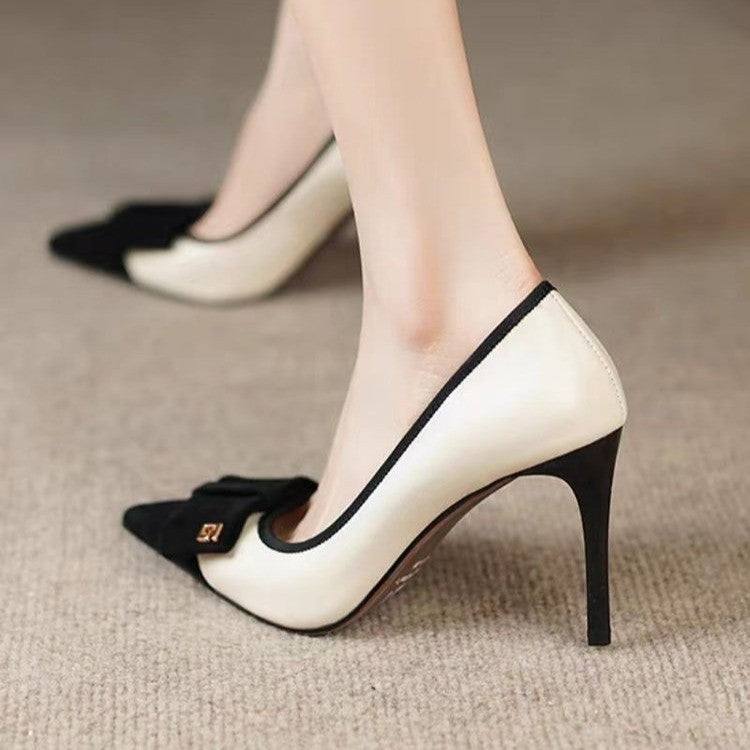 Elegant Women Stiletto Pointed Toe Pumps - French Style Heels