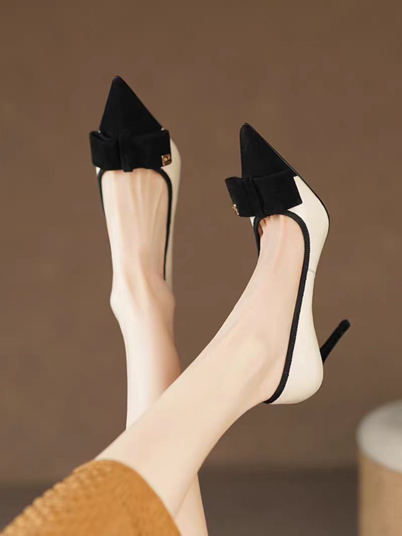 Elegant Women Stiletto Pointed Toe Pumps - French Style Heels