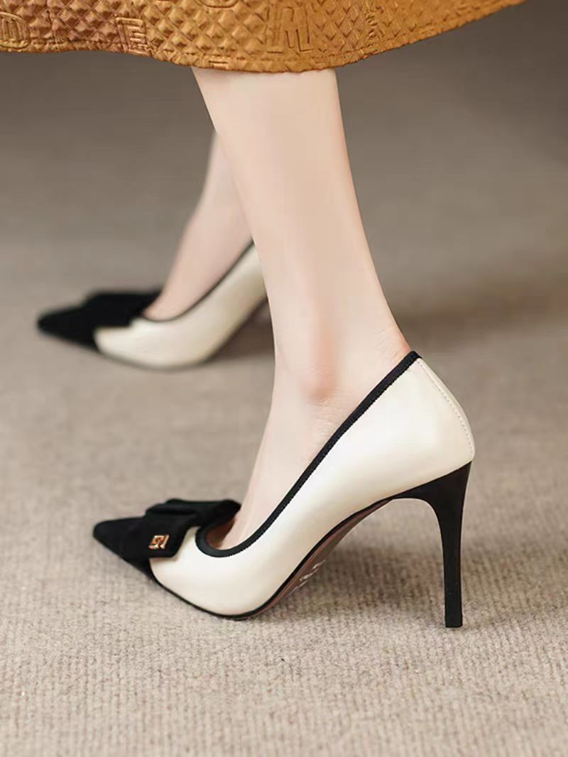 Elegant Women Stiletto Pointed Toe Pumps - French Style Heels