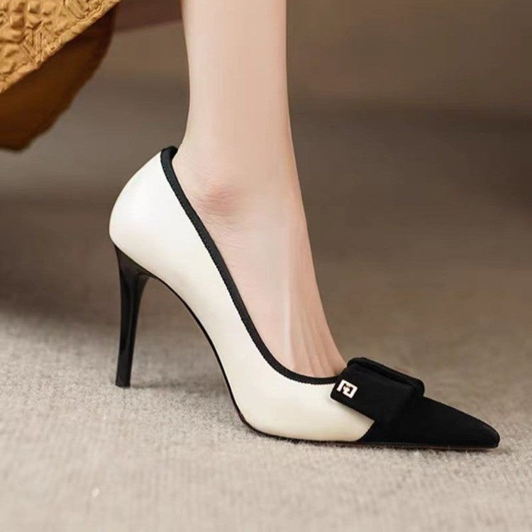 Elegant Women Stiletto Pointed Toe Pumps - French Style Heels